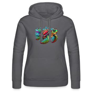 Schildkröte - Frauen Kapuzen Sweater von Russell - Navy - Vorne - Marisol (170cm)