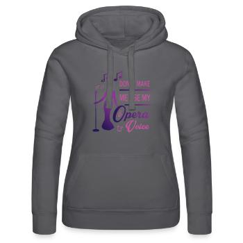 Loud voice - Women’s Hooded Sweater by Russell - navy - Front - Marisol (170cm)
