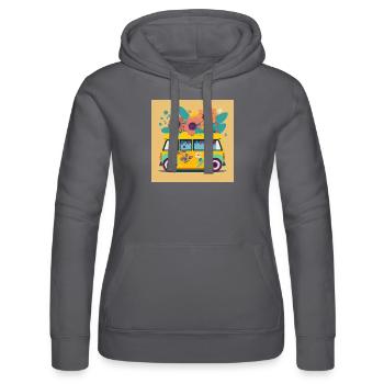 Sonnenstrahl-Express: Blumenzauber in Pastell - Frauen Kapuzen Sweater von Russell - Navy - Vorne - Marisol (170cm)