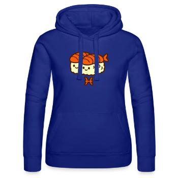 Fische Sternzeichen Foodie - Frauen Kapuzen Sweater von Russell - Royalblau - Vorne - Liana (172cm)