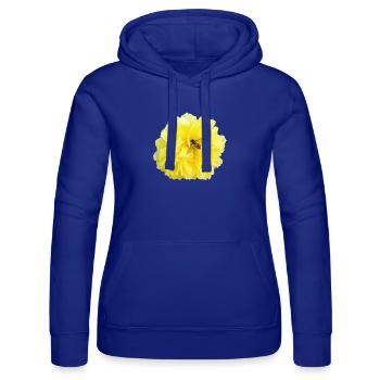 Yellow_Rose_-_Bee_Nature_Photography - Frauen Kapuzen Sweater von Russell - Royalblau - Vorne - Liana (172cm)