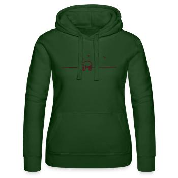 sleep - Women’s Hooded Sweater by Russell - bottle green - Front - Liana (172cm)