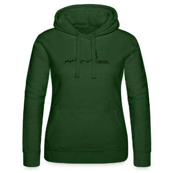 Hannover skyline - Frauen Kapuzen Sweater von Russell - Flaschengrün - Vorne - Liana (172cm)