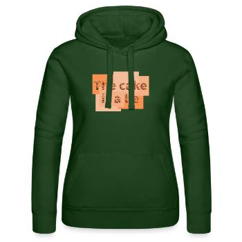 Der Kuchen ist eine Lüge - Frauen Kapuzen Sweater von Russell - Flaschengrün - Vorne - Liana (172cm)