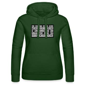 Freie Meinungsäußerung Gedanken Freiheit - Frauen Kapuzen Sweater von Russell - Flaschengrün - Vorne - Liana (172cm)