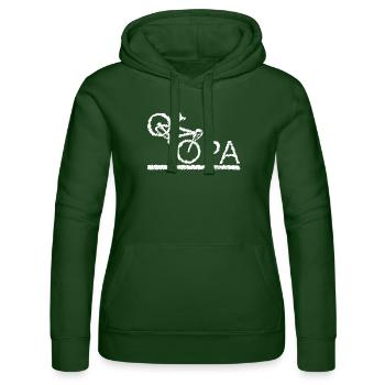 bester Opa Fahrrad Mountainbike Radeln Kritzeln - Frauen Kapuzen Sweater von Russell - Flaschengrün - Vorne - Liana (172cm)