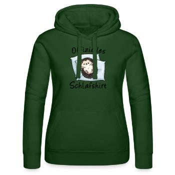 Lustiges Afrikanischer Weißbauchigel Igel Kostüm - Frauen Kapuzen Sweater von Russell - Flaschengrün - Vorne - Liana (172cm)