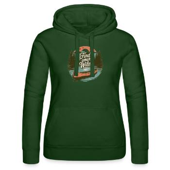 Find Your Wild – Canoe Adventure - Frauen Kapuzen Sweater von Russell - Flaschengrün - Vorne - Liana (172cm)
