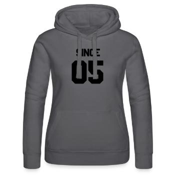 Together since Paarshirt - Frauen Kapuzen Sweater von Russell - Grau - Vorne - Marisol (170cm)