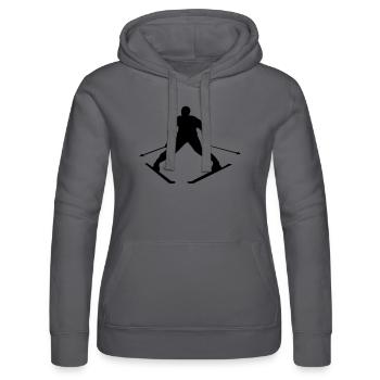 Skifahrer - Frauen Kapuzen Sweater von Russell - Grau - Vorne - Marisol (170cm)