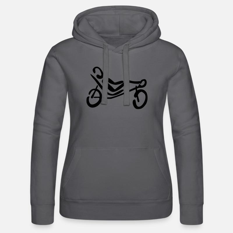 Couchée de bicyclette - Sweat à capuche Russell Femme - gris