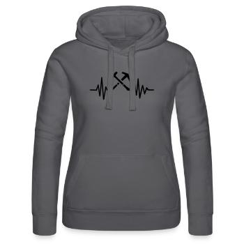 Roofer - Women’s Hooded Sweater by Russell - grey - Front - Marisol (170cm)