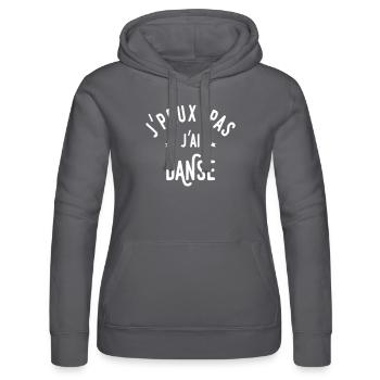 j'peux pas j'ai danse - Sweat à capuche Russell Femme - gris - Devant - Marisol (170cm)