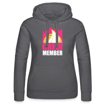 Crew Member Segeln Sonne Logo Mannschaft Mitglied - Frauen Kapuzen Sweater von Russell - Grau - Vorne - Marisol (170cm)