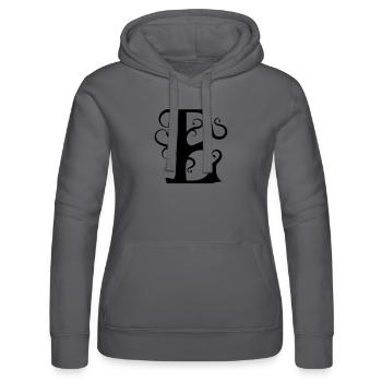Monogramm Letter E - Frauen Kapuzen Sweater von Russell - Grau - Vorne - Marisol (170cm)