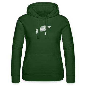 Tortue de mer - Tortue d’eau - Sweat à capuche Russell Femme - vert bouteille - Devant - Liana (172cm)
