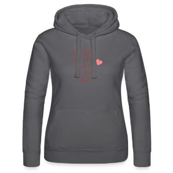 Die Welt ist schön weil du mit drauf bist! - Frauen Kapuzen Sweater von Russell - Grau - Vorne - Marisol (170cm)