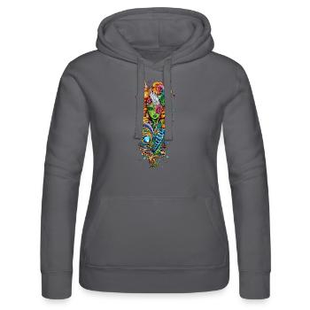 Göttin der Unterwelt - Frauen Kapuzen Sweater von Russell - Grau - Vorne - Marisol (170cm)