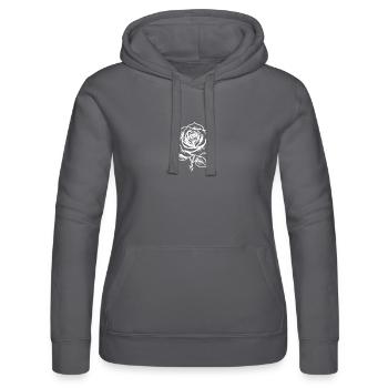 Rose Blume Liebe - Frauen Kapuzen Sweater von Russell - Grau - Vorne - Marisol (170cm)
