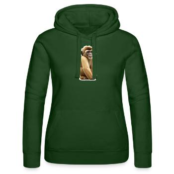 Gibbon Affe - Frauen Kapuzen Sweater von Russell - Flaschengrün - Vorne - Liana (172cm)