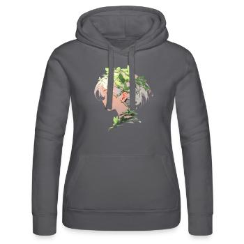 Portrait d’une jeune femme dans le style cartoon - Sweat à capuche Russell Femme - gris - Devant - Marisol (170cm)