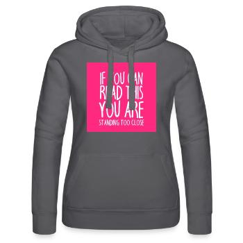 Mundschutz lustig Spruch - lustige Sprüche - Frauen Kapuzen Sweater von Russell - Grau - Vorne - Marisol (170cm)