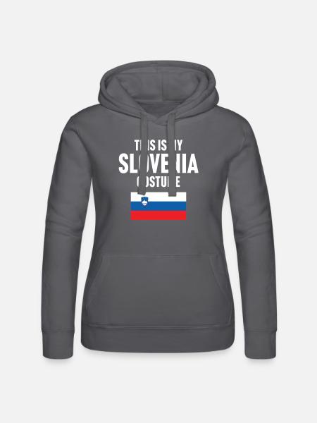 C’est mon costume de Slovénie - Sweat à capuche Russell Femme - gris