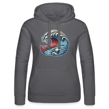 Wave - Women’s Hooded Sweater by Russell - grey - Front - Marisol (170cm)