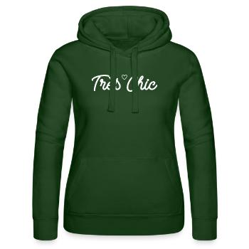 Sehr schick - Frauen Kapuzen Sweater von Russell - Flaschengrün - Vorne - Liana (172cm)