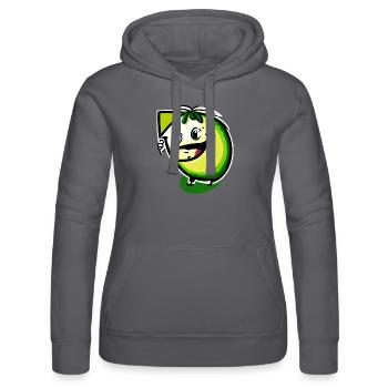 Lustiges Grafikdesign eines lächelnden Anwalts - Frauen Kapuzen Sweater von Russell - Grau - Vorne - Marisol (170cm)