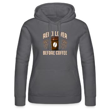 Reiki Lover Before Coffee Meditation Coffee Lover - Frauen Kapuzen Sweater von Russell - Grau - Vorne - Marisol (170cm)