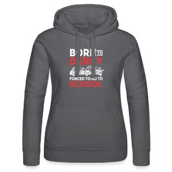 Demo Derby - Women’s Hooded Sweater by Russell - grey - Front - Marisol (170cm)