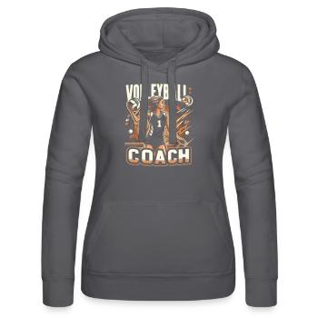 Volleyball Coach - Frauen Kapuzen Sweater von Russell - Grau - Vorne - Marisol (170cm)