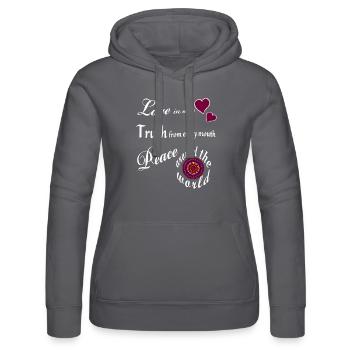 Love in our hearts Mantra - Frauen Kapuzen Sweater von Russell - Grau - Vorne - Marisol (170cm)