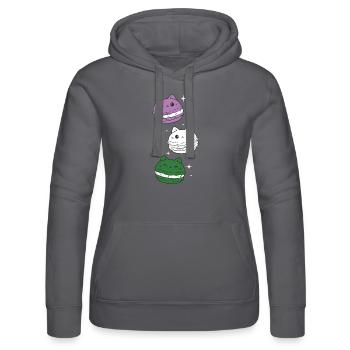 Genderqueer - Genderqueer Pride - Genderqueer Flag - Frauen Kapuzen Sweater von Russell - Grau - Vorne - Marisol (170cm)
