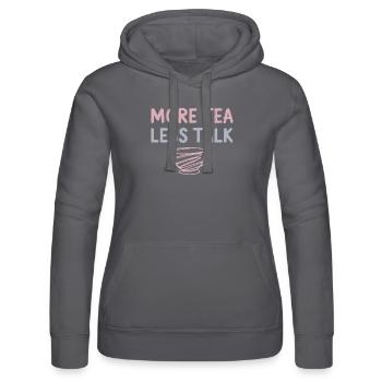Mehr Tee Weniger Reden Introvertierte Teeliebhaber Enthusiast - Frauen Kapuzen Sweater von Russell - Grau - Vorne - Marisol (170cm)