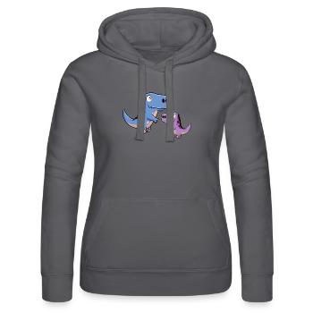 Dinosaurus Dino Uhrzeit Steinzeit Kinder Baby Kind - Frauen Kapuzen Sweater von Russell - Grau - Vorne - Marisol (170cm)