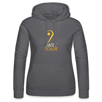 Basst schon Passt schon Bassschlüssel Bassist - Frauen Kapuzen Sweater von Russell - Grau - Vorne - Marisol (170cm)