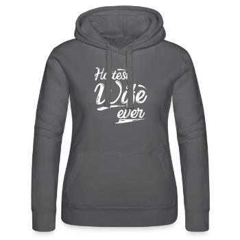 HOTTEST WIFE EVER - HOT WIFE - Women’s Hooded Sweater by Russell - grey - Front - Marisol (170cm)