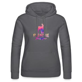 Frenchie Mom French Bulldog Dog Owner - Frauen Kapuzen Sweater von Russell - Grau - Vorne - Marisol (170cm)