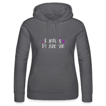 Barfuss Prinzessin mit Herz - Frauen Kapuzen Sweater von Russell - Grau - Vorne - Marisol (170cm)