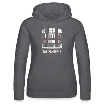 TAXIFAHRERIN - Frauen Kapuzen Sweater von Russell - Grau - Vorne - Marisol (170cm)