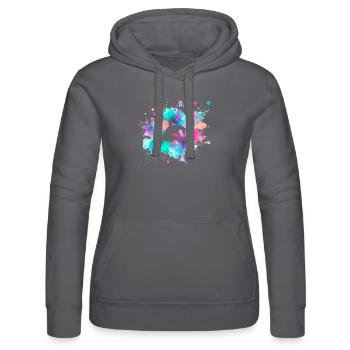 Farbkleckser mit Sliding Stop Silhouette - Frauen Kapuzen Sweater von Russell - Grau - Vorne - Marisol (170cm)