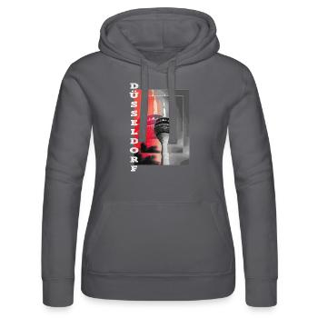Düsseldorf Skyline Fernsehturm Deutschland Stadt - Frauen Kapuzen Sweater von Russell - Grau - Vorne - Marisol (170cm)