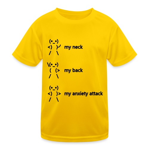 neck back anxiety attack - Kids Functional T-Shirt