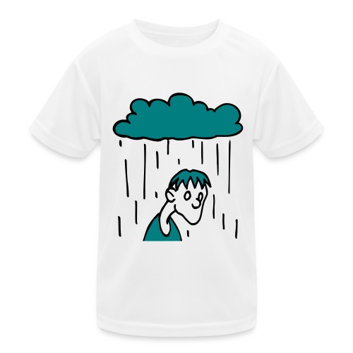 Regenwolke zweifarbig - Kinder Funktions-T-Shirt