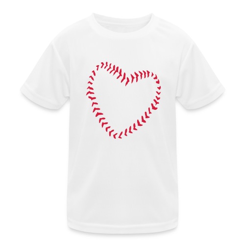 2581172 1029128891 Serce baseballowe szwów - Funkcjonalna koszulka dziecięca