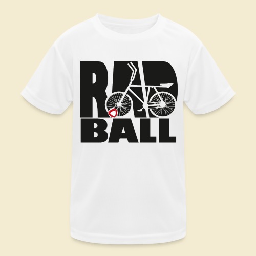 Radball | Typo Black - Kinder Funktions-T-Shirt