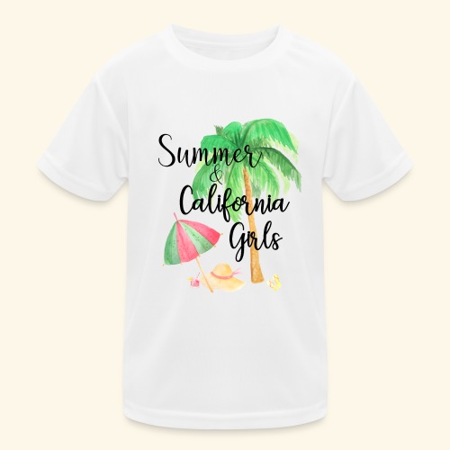 California Girl at Beach - Kinder Funktions-T-Shirt