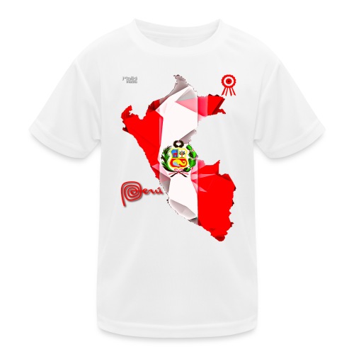 Mapa del Perú, Bandera y Escarapela - Camiseta funcional para niños